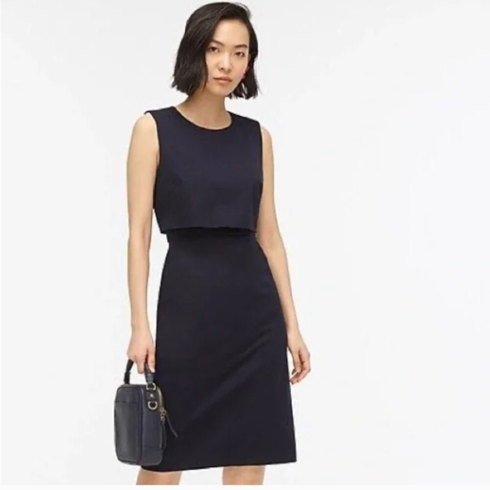 J. Crew Going Places Dress (Size 0)(Navy)